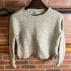 Cropped knit sweater